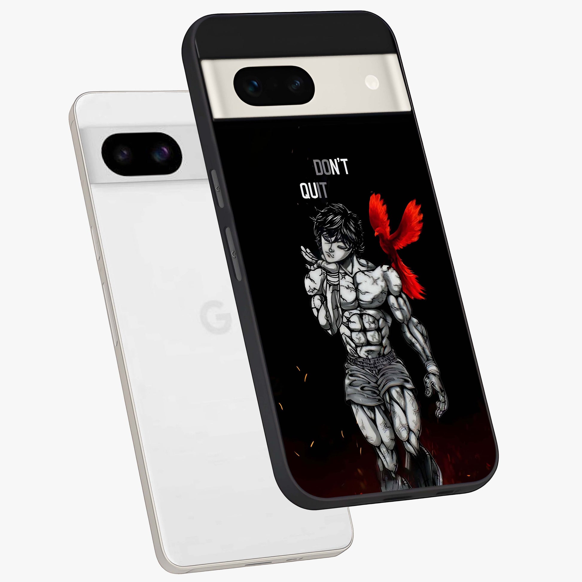 Rise Beyond Limits Glass Case displayed in angled mockup highlighting inspiring message design with modern aesthetic style.