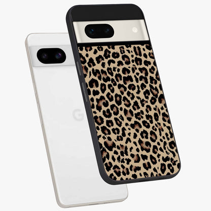 Savage Chic Pattern Glass Case displayed in angled mockup highlighting bold fashion inspired design with chic aesthetic.