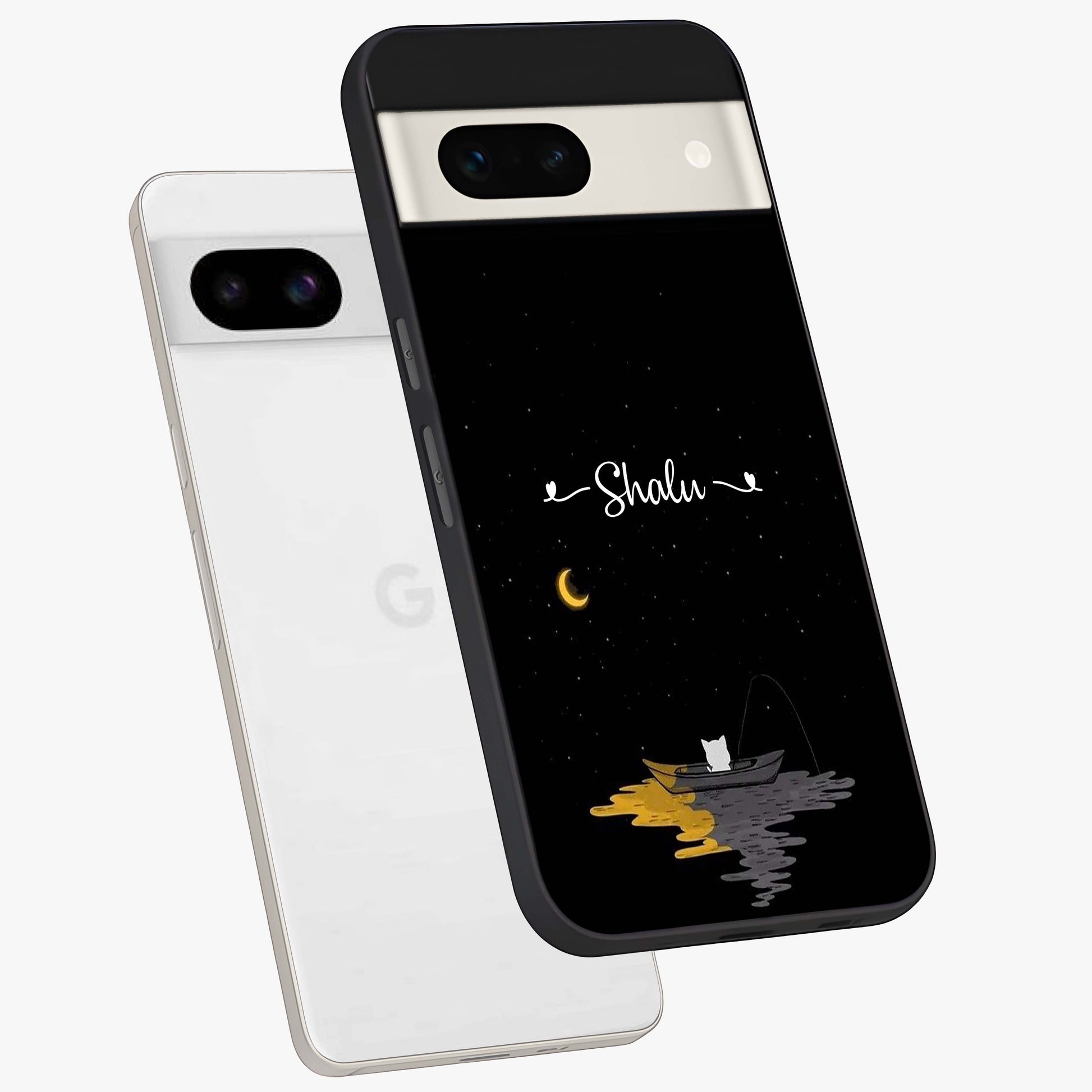 Silent Night Row Glass Case displayed in angled mockup highlighting peaceful evening design with dreamy night aesthetic.