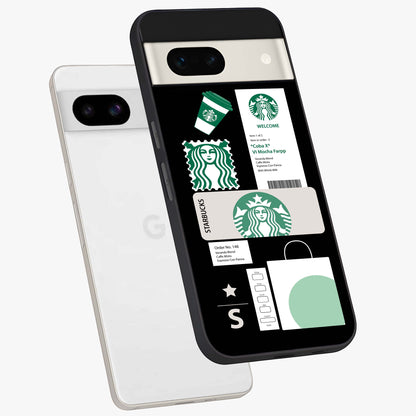 Starbucks Mocha Glass Case displayed in angled mockup highlighting stylish mocha themed design with cozy café aesthetic.