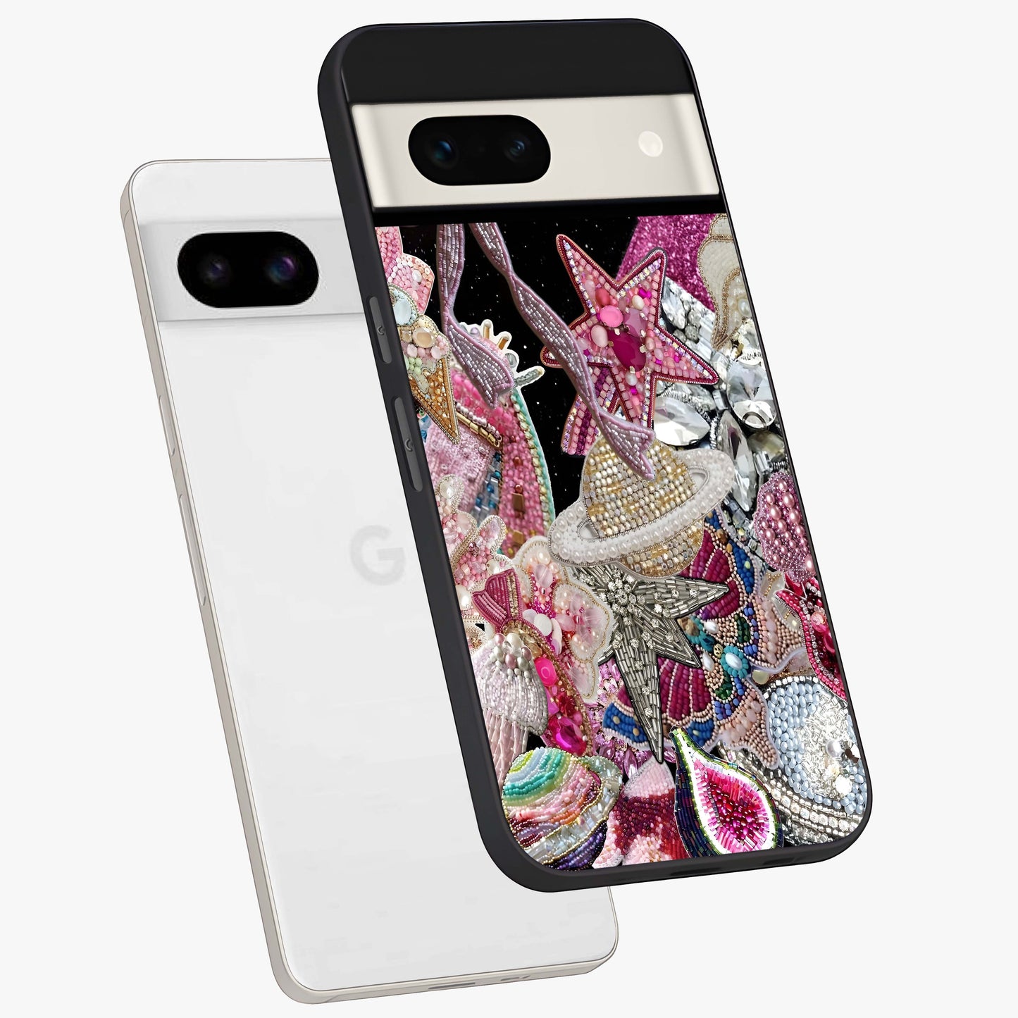 Starlit Jewel Dream Glass Case displayed in angled mockup highlighting glowing celestial jewel design with dreamy aesthetic.