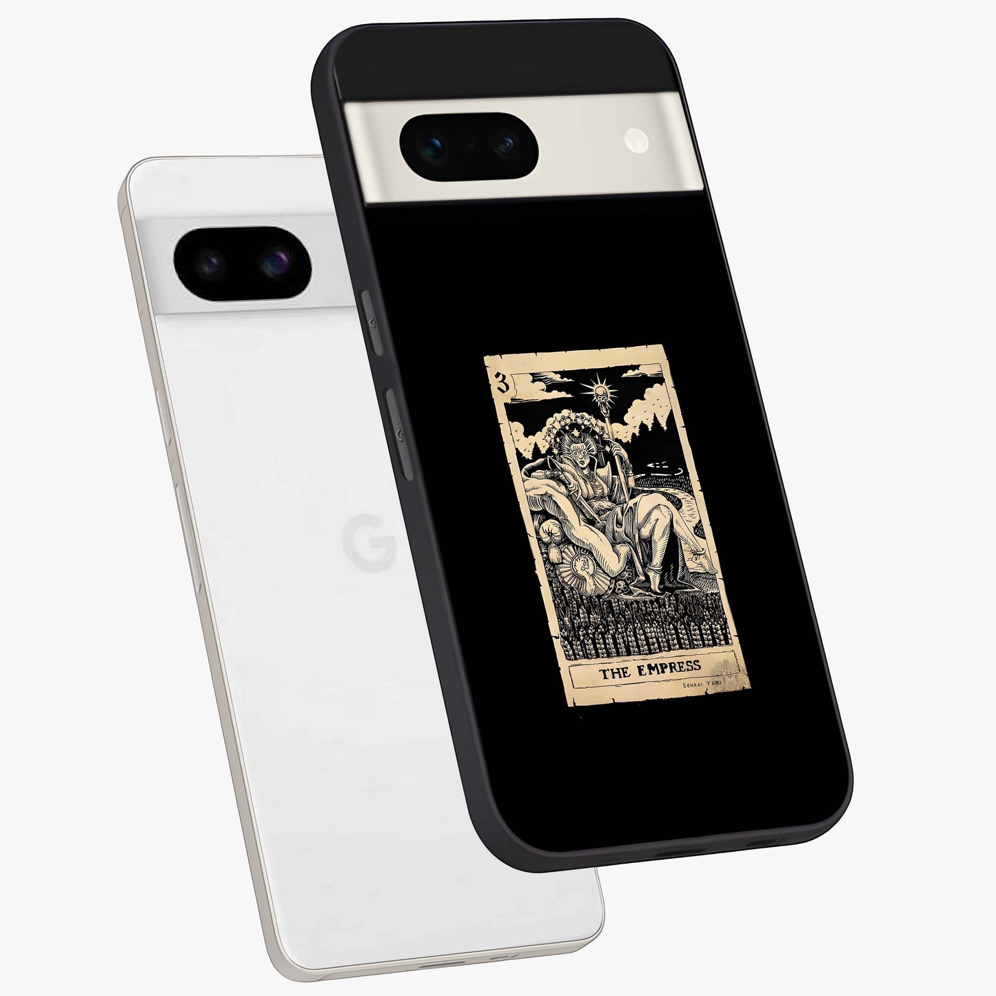 The Empress Glass Case displayed in angled mockup highlighting elegant royal design with majestic aesthetic style.
