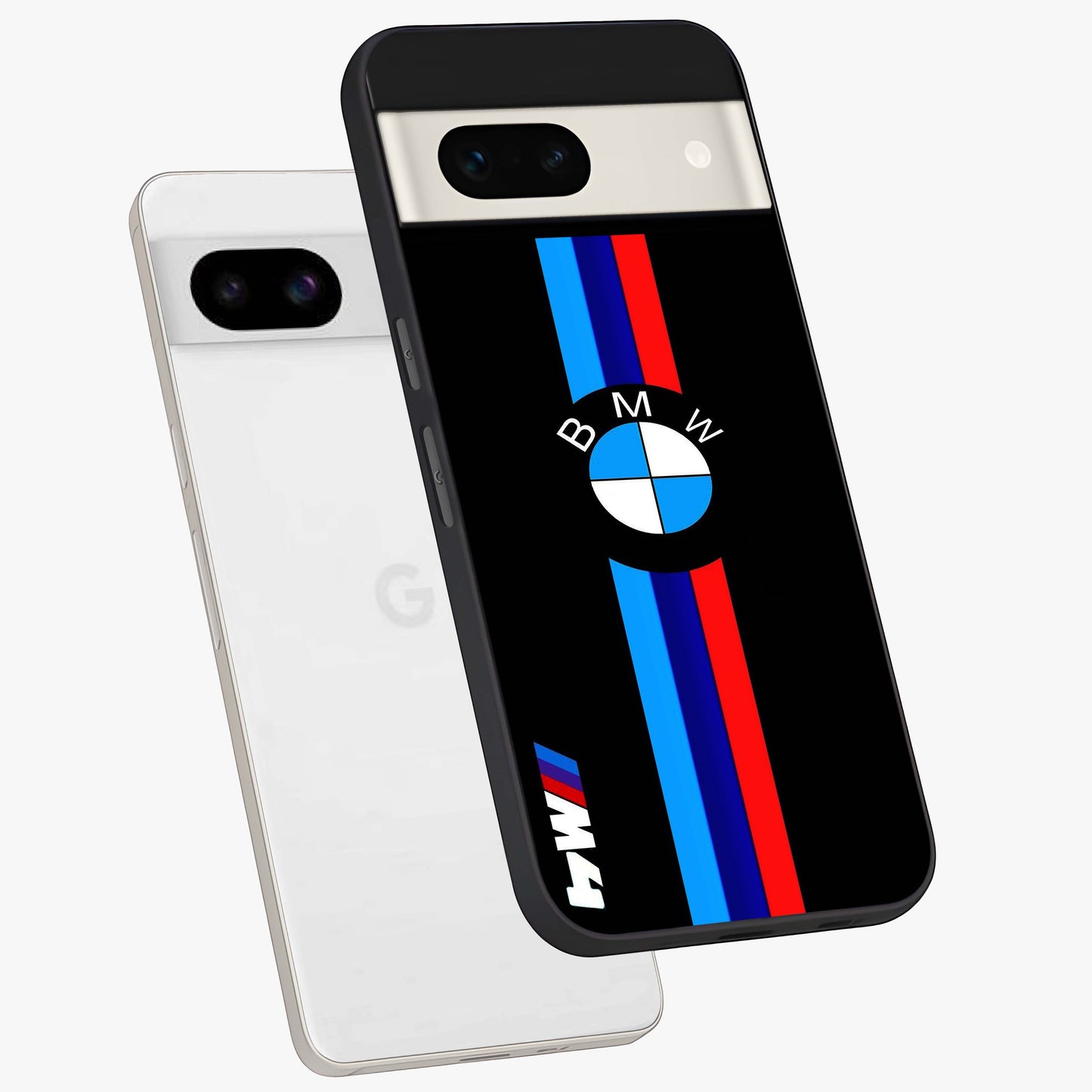Turbo BMW Beast Glass Case displayed in angled mockup highlighting sleek racing car design with bold automotive aesthetic.
