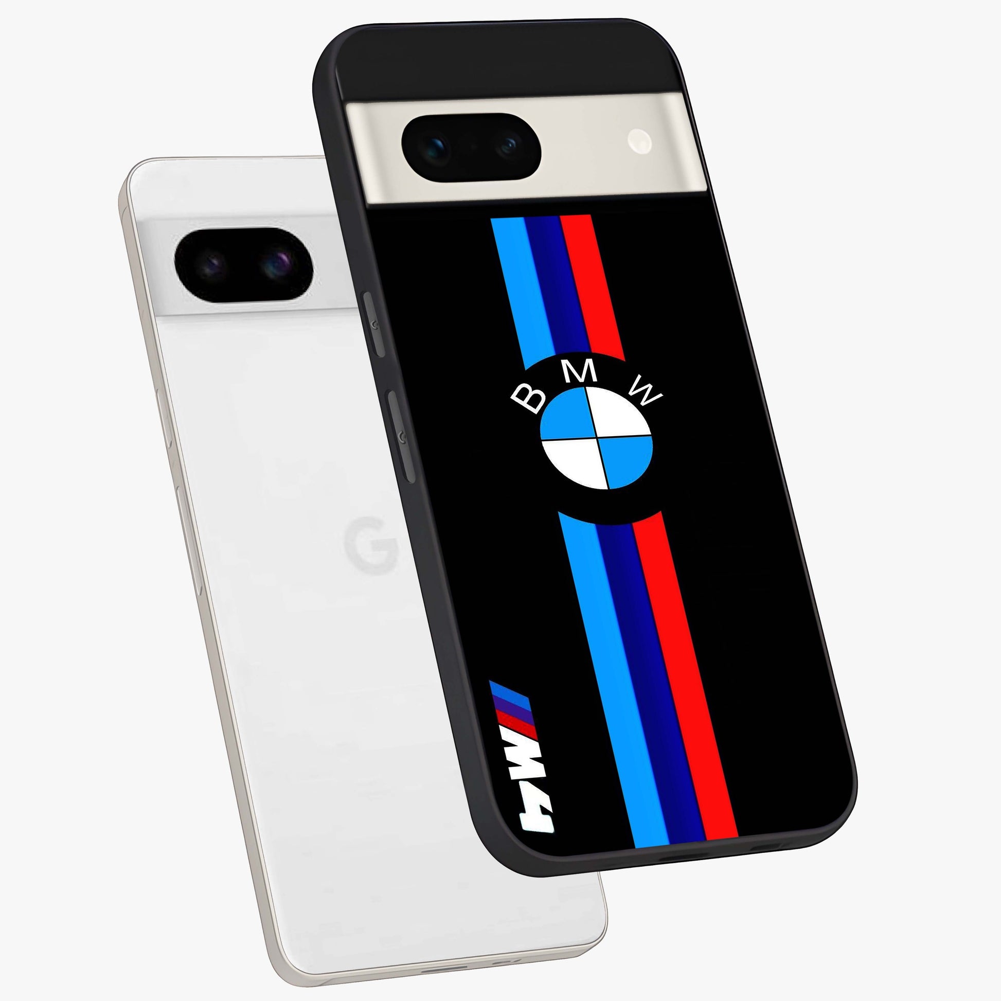 Turbo BMW Beast Glass Case displayed in angled mockup highlighting sleek racing car design with bold automotive aesthetic.