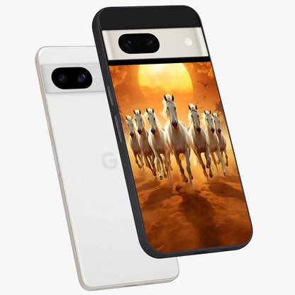 Wild Sunset Majesty Glass Case displayed in angled mockup highlighting vibrant sunset sky design with scenic aesthetic.