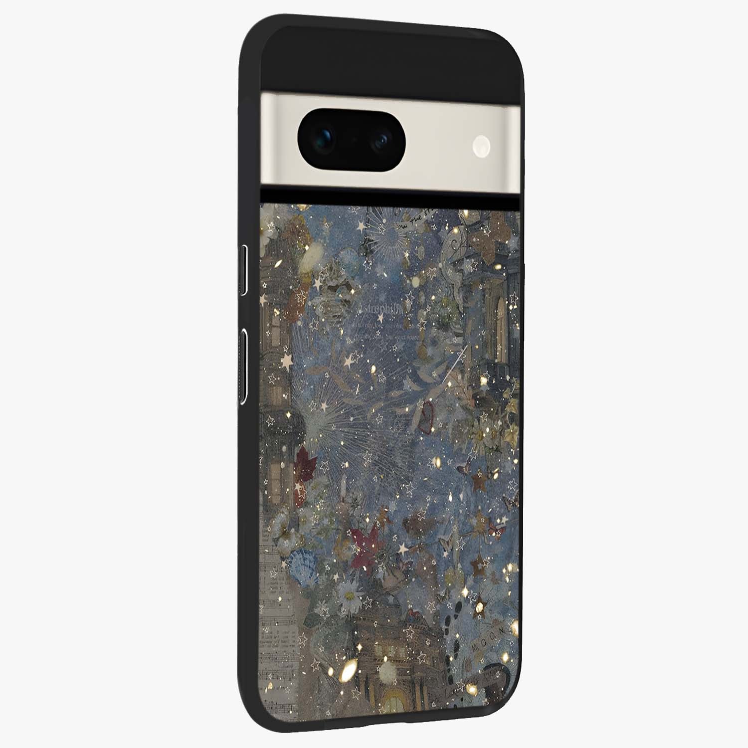 Aesthetic Astrolophia Glass Case upright view showcasing soft aesthetic theme with stylish modern look.