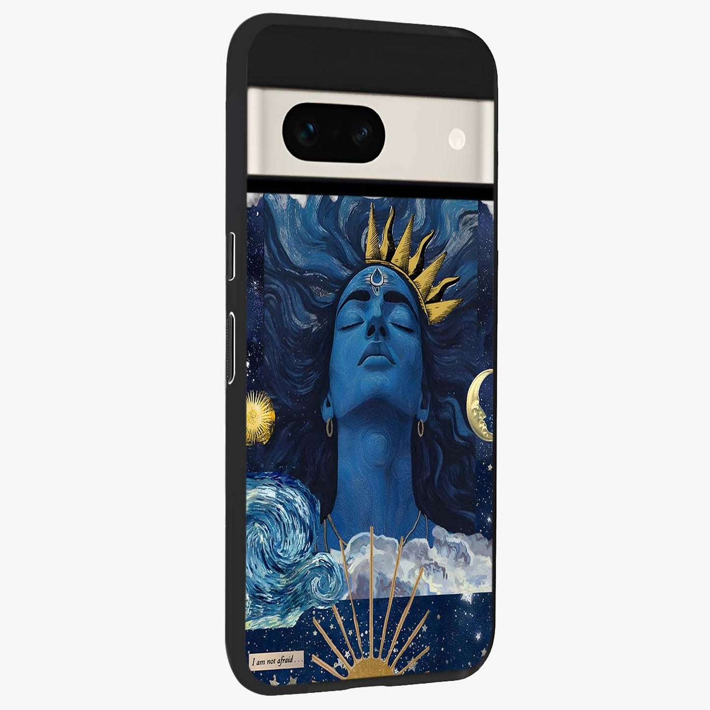 Aesthetic Lord Shiva Glass Case upright view showcasing powerful Lord Shiva artwork with devotional theme.