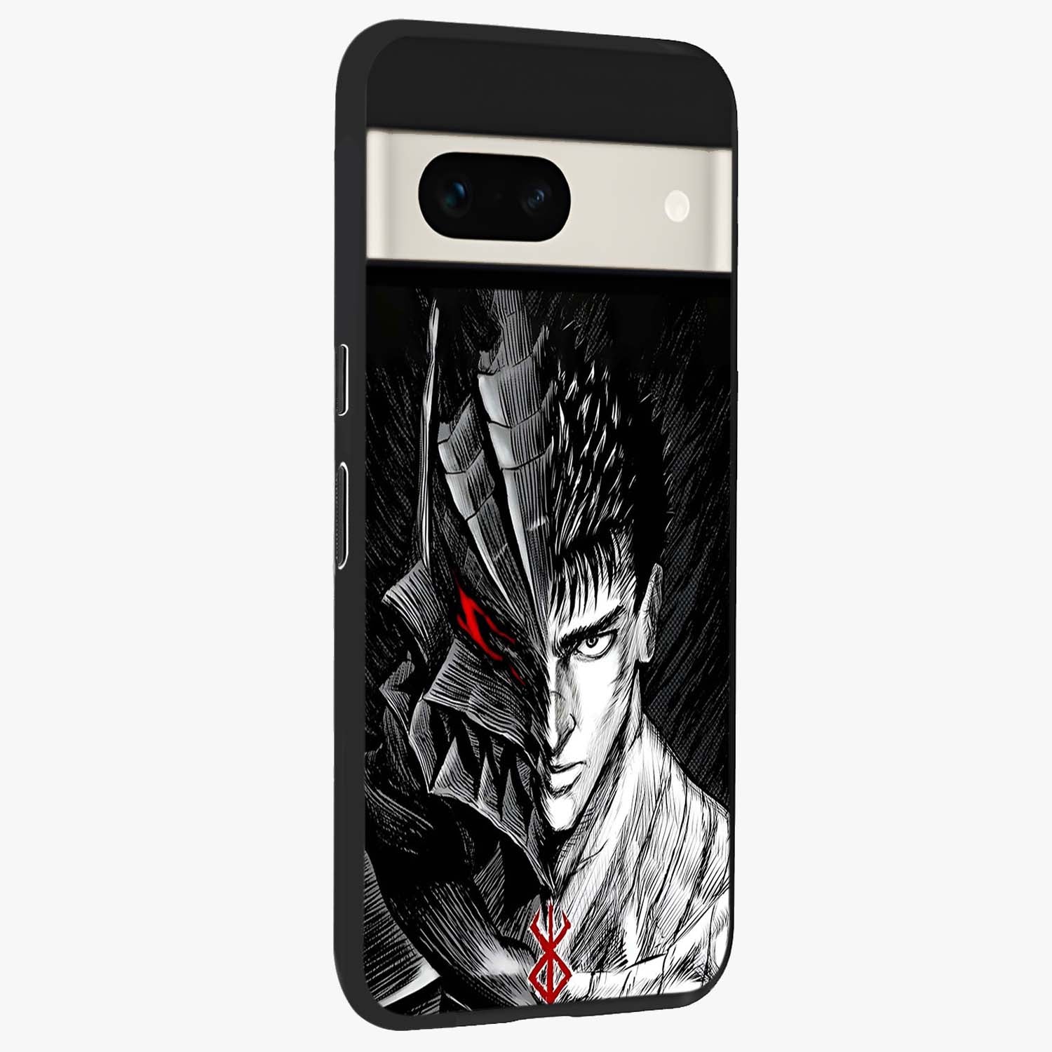 Berserker Blood Oath Glass Case upright view showcasing intense warrior aesthetic with dramatic artistic style.