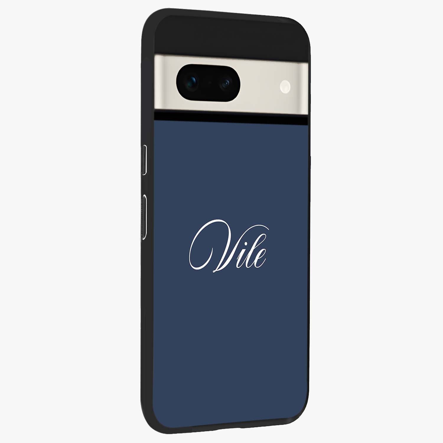 Blue Vintage Floral Pattern Glass Case displayed in angled mockup highlighting classic blue floral pattern and retro aesthetic design.