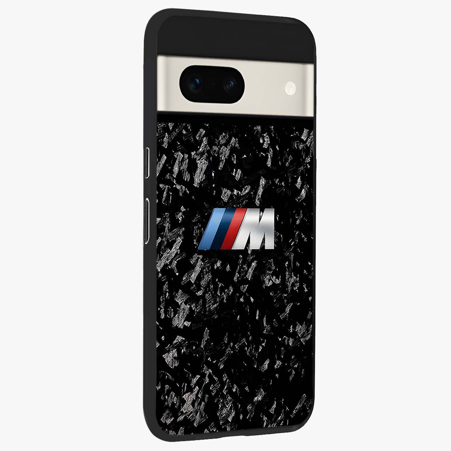 Carbon Speed Mark Glass Case upright view showcasing modern carbon speed graphic with bold automotive theme.