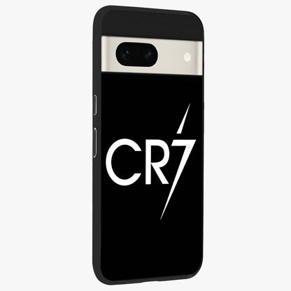 Cr7 Elite Strike Glass Case upright view showcasing energetic football inspired design with modern sports aesthetic.