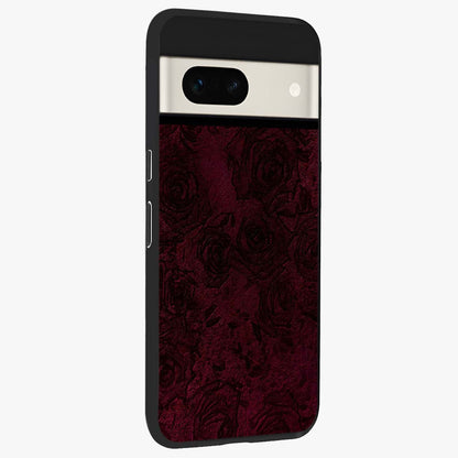 Crimson Fade Flow Glass Case upright view showcasing dynamic crimson flow artwork with stylish abstract theme.