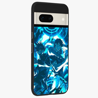 Cursed Energy Clash Glass Case upright view showcasing dramatic clash artwork with bold supernatural theme.