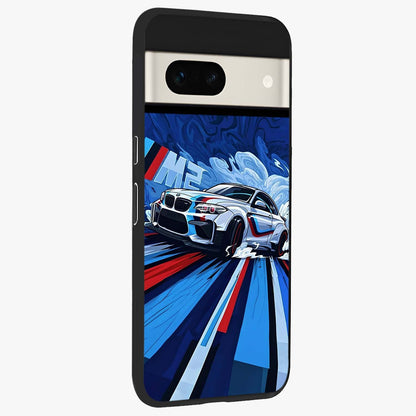 Drift Power Rush Glass Case upright view showcasing high speed racing artwork with bold automotive theme.