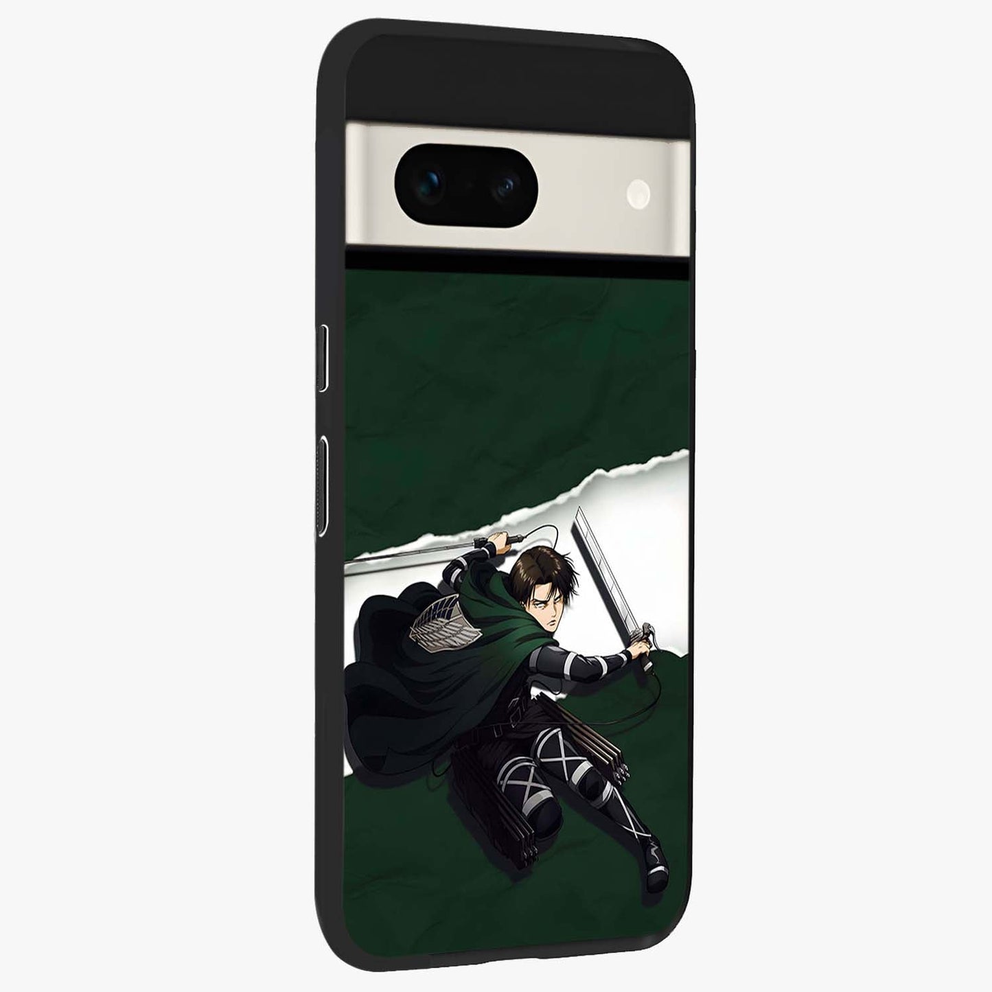 Emerald War Vanguard Glass Case upright view showcasing dramatic warrior artwork with bold fantasy theme.