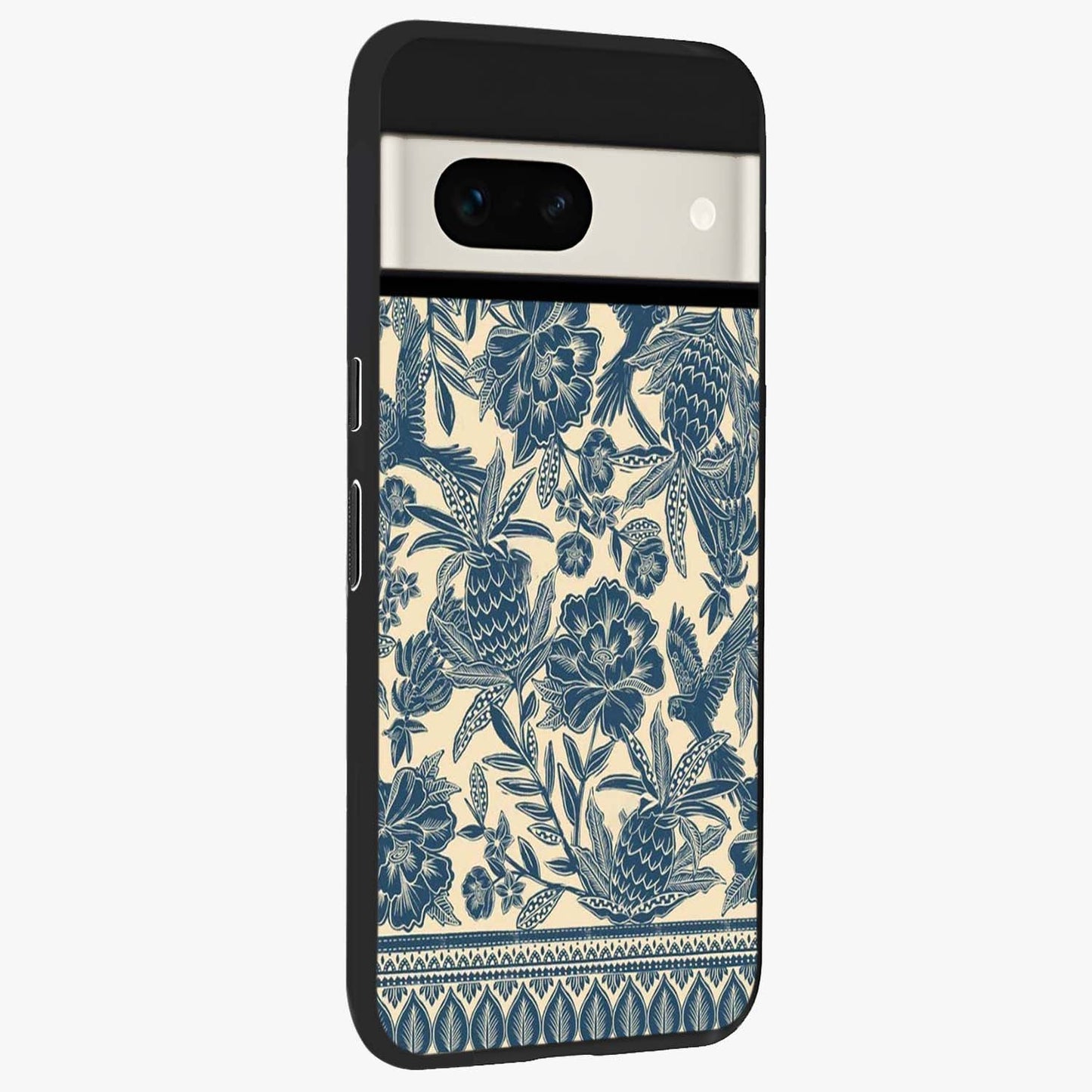 Heirloom Wild Bloom Glass Case upright view showcasing delicate wildflower artwork with timeless floral theme.