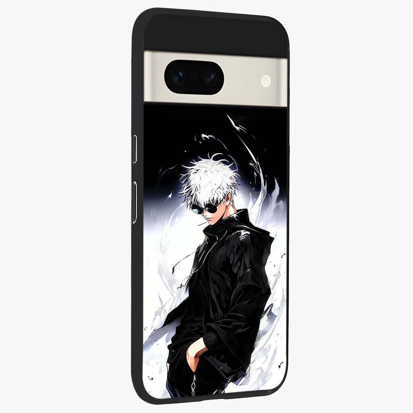 Limitless Shadow King Glass Case upright view showcasing bold shadow warrior artwork with epic fantasy theme.