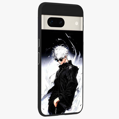 Limitless Shadow King Glass Case upright view showcasing bold shadow warrior artwork with epic fantasy theme.