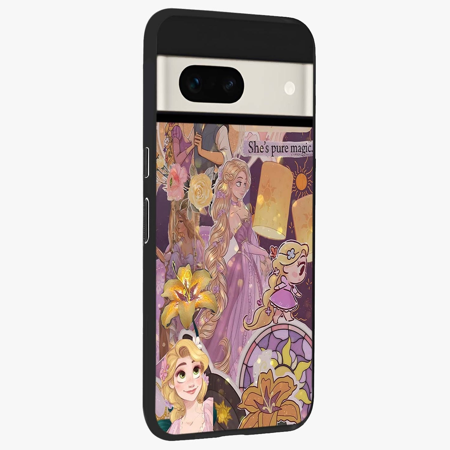 Magical Tangled Dream Glass Case upright view showcasing enchanting artistic artwork with dreamy fantasy theme.