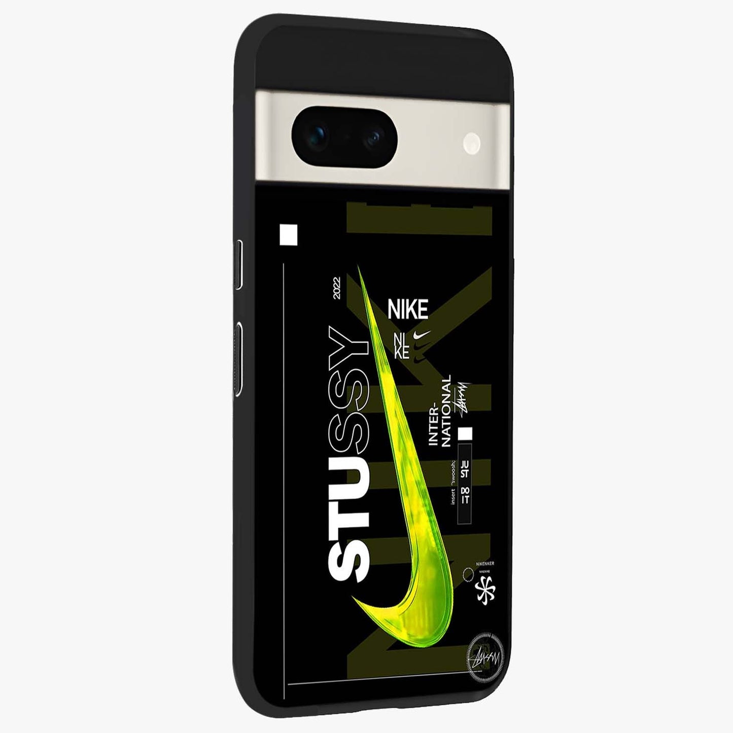 Neon Street Edition Glass Case upright view showcasing colorful neon artwork with modern street culture theme.