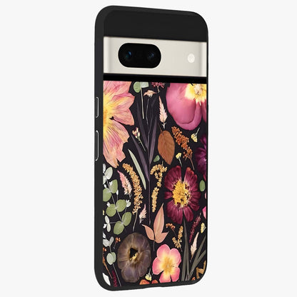 Petal Dream Tapestry Glass Case upright view showcasing detailed floral tapestry artwork with artistic nature theme.