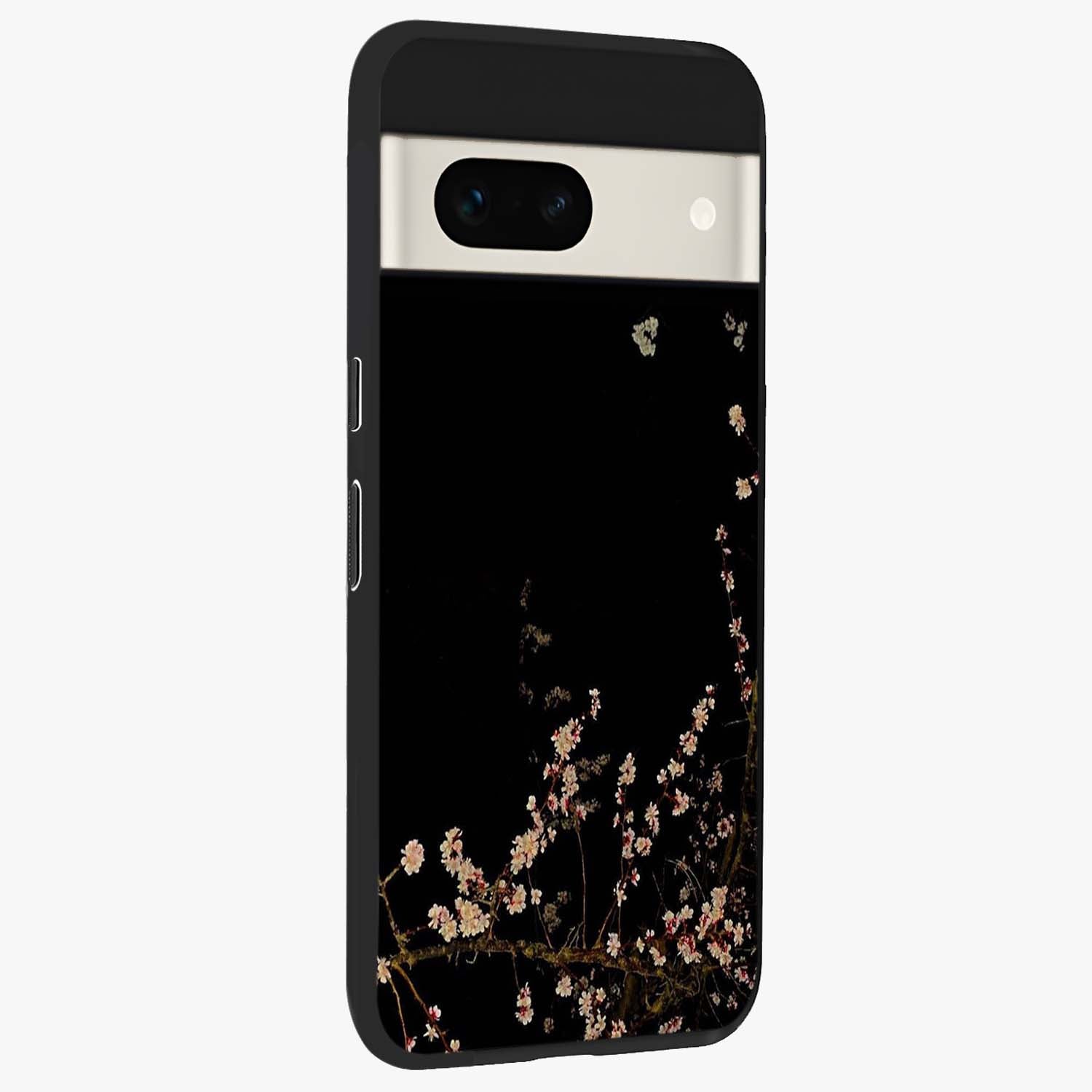 Petal Moon Light With Custom Name Glass Case upright view showcasing elegant floral moon artwork with personalized aesthetic.