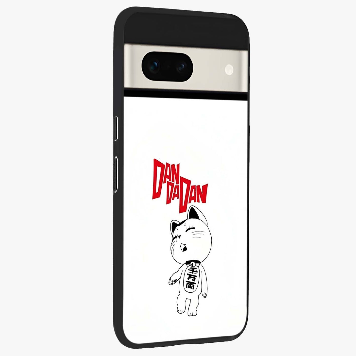 Playful Spirit Charm Glass Case upright view showcasing vibrant charm artwork with fun artistic theme.