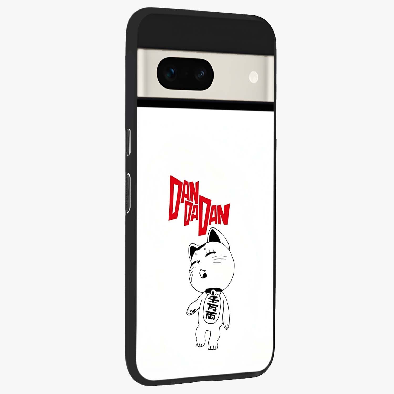 Playful Spirit Charm Glass Case upright view showcasing vibrant charm artwork with fun artistic theme.