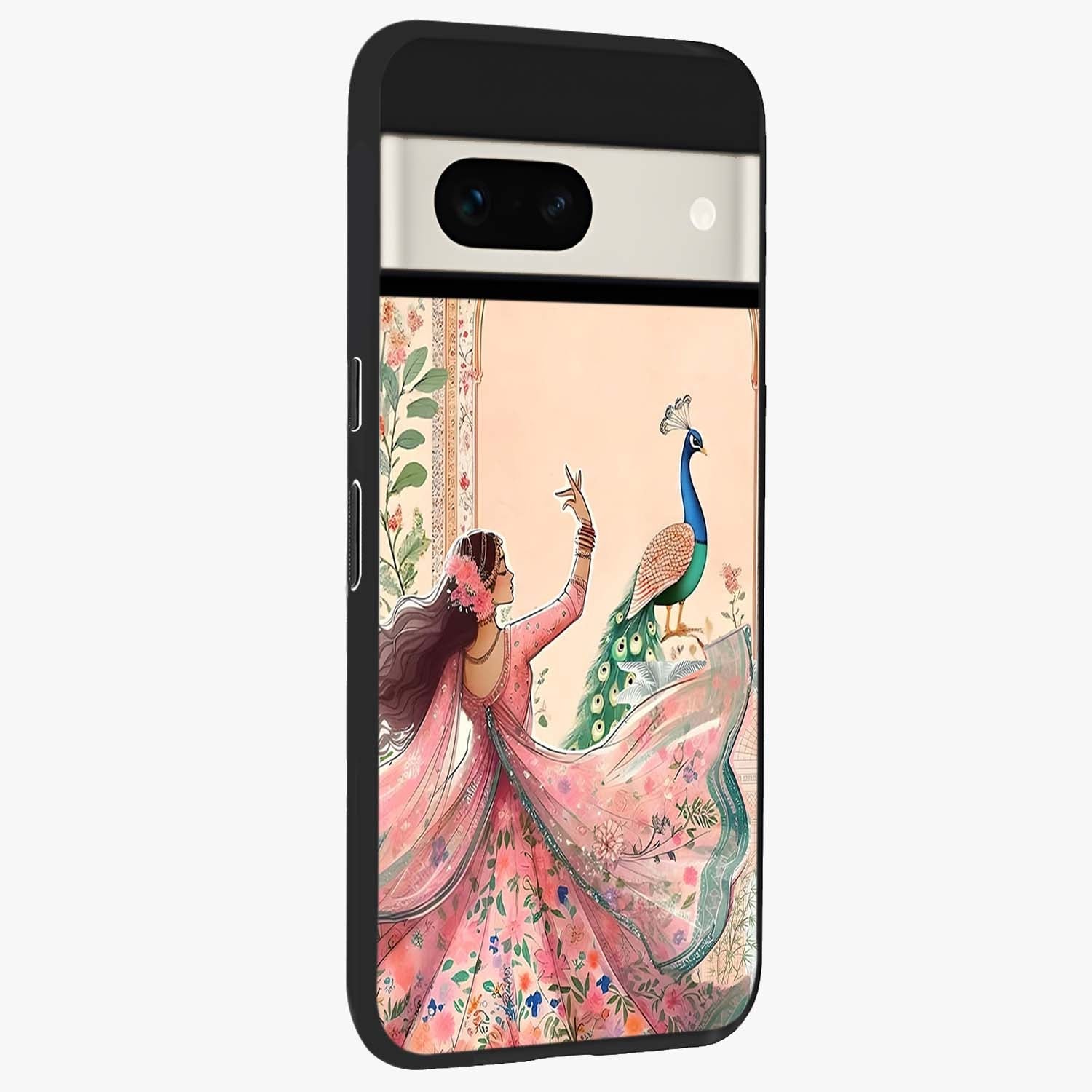 Royal Grace Muse Glass Case upright view showcasing stylish artistic artwork with sophisticated royal theme.