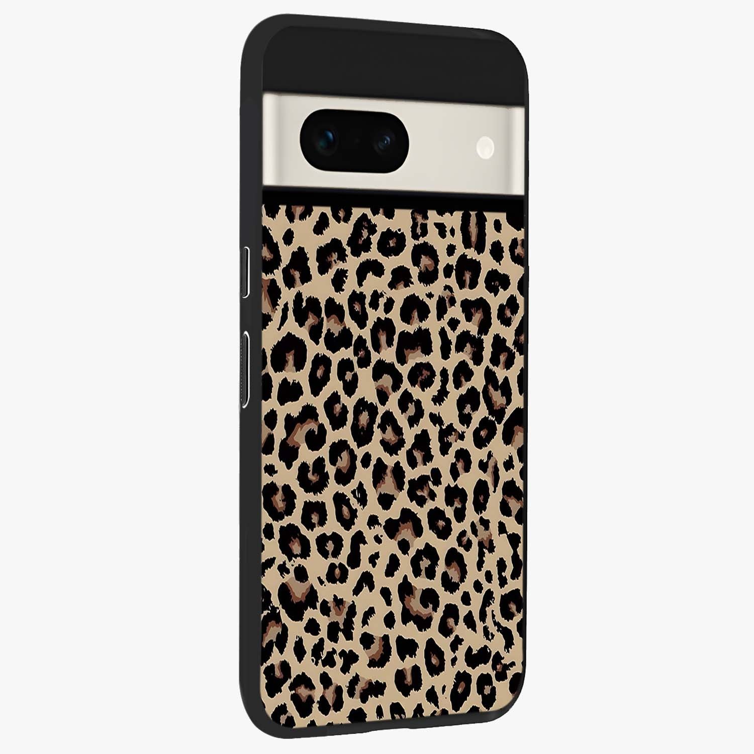 Savage Chic Pattern Glass Case upright view showcasing trendy decorative artwork with edgy fashion theme.