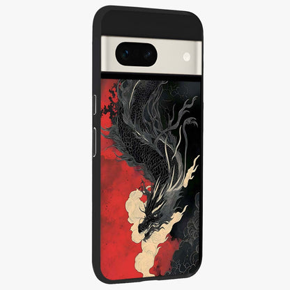 Shadow Dragon Fury Glass Case upright view showcasing intense dragon artwork with dramatic shadow theme.
