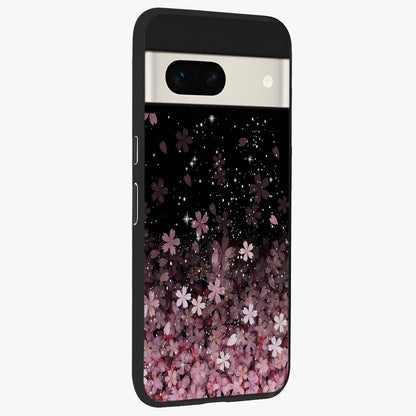 Small Starry Flowers Glass Case upright view showcasing charming floral artwork with dreamy starry theme.