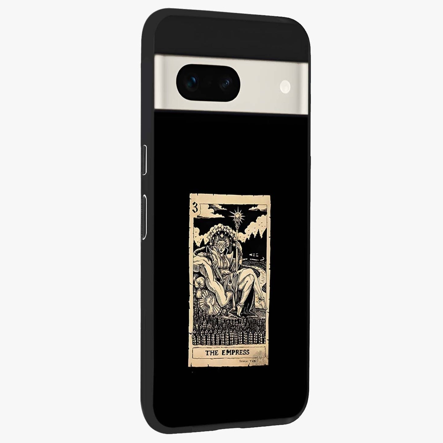 The Empress Glass Case upright view showcasing powerful empress themed artwork with luxurious artistic theme.
