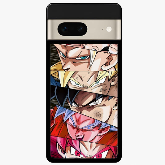 Anime Character Glass Case showing flat back view with vibrant anime artwork and glossy glass finish.