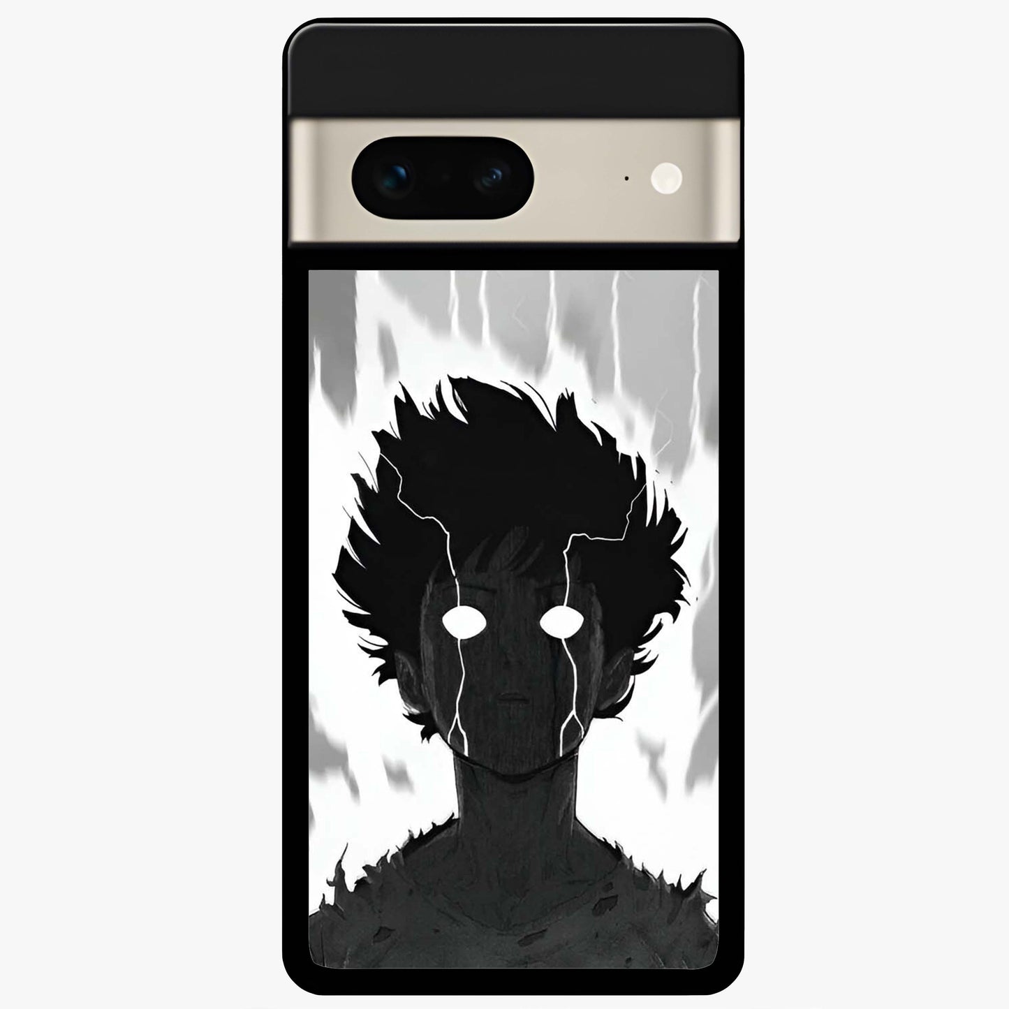Awakened Inner Rage Glass Case showing flat back view with intense artistic artwork and glossy glass finish.