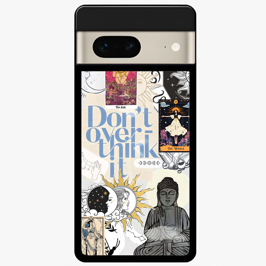 Ethereal Thoughts Glass Case showing flat back view with dreamy artistic artwork and glossy glass finish.
