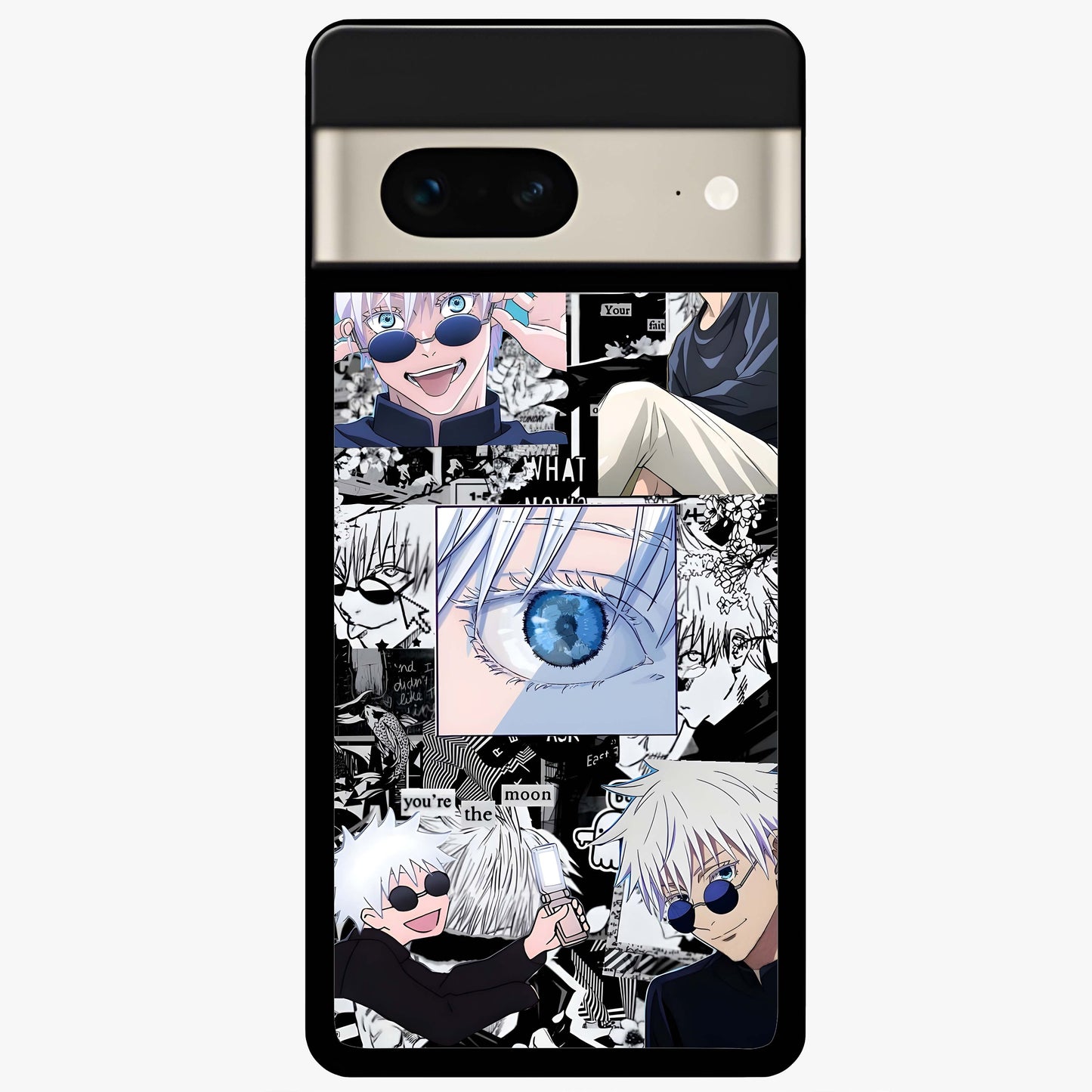 Infinity Sorcerer Chaos Glass Case showing flat back view with mystical sorcerer themed artwork and glossy glass finish.