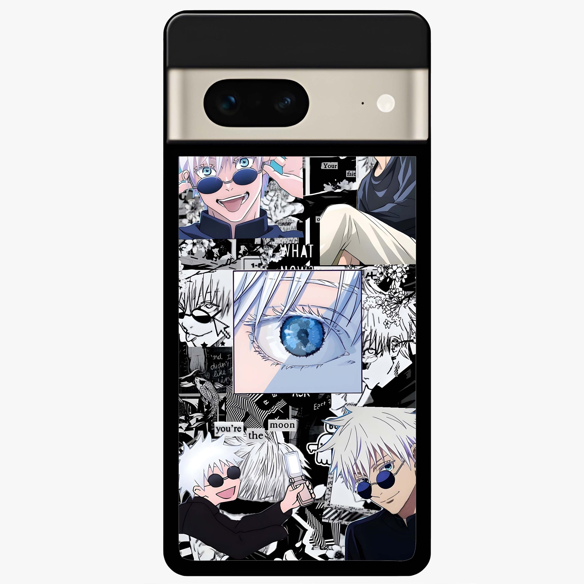 Infinity Sorcerer Chaos Glass Case showing flat back view with mystical sorcerer themed artwork and glossy glass finish.