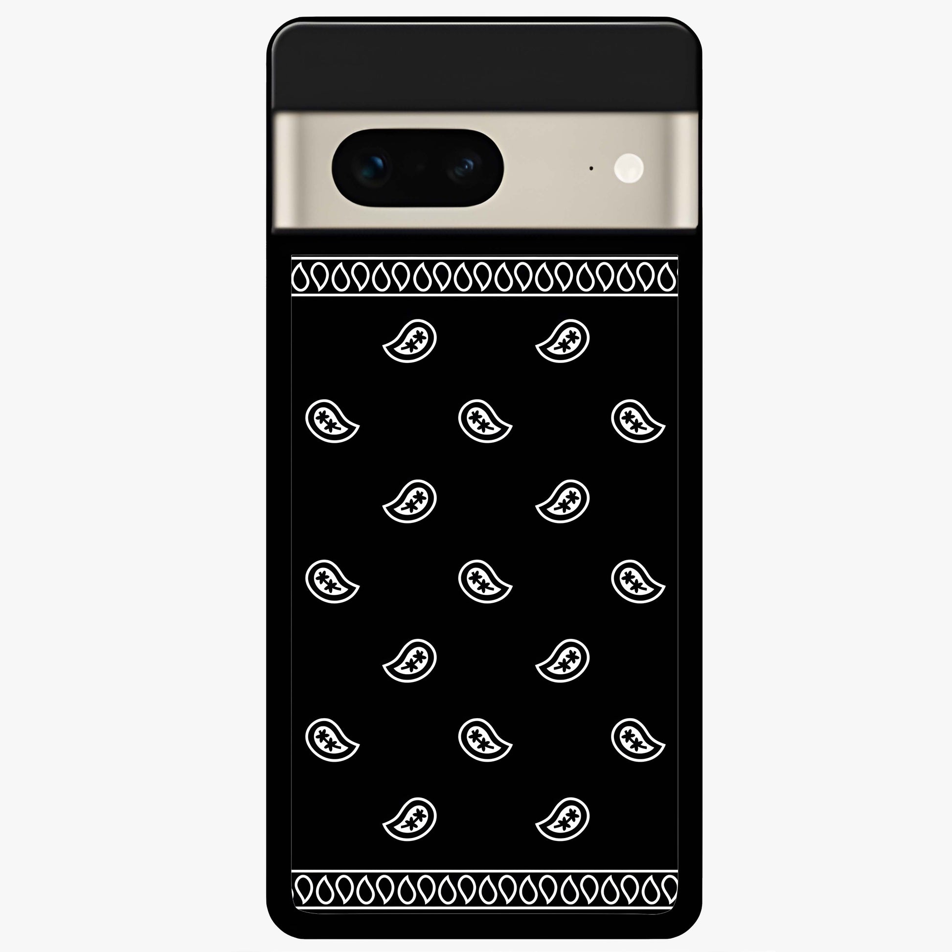 Retro Rebel Threads Glass Case showing flat back view with vintage street style artwork and glossy glass finish.