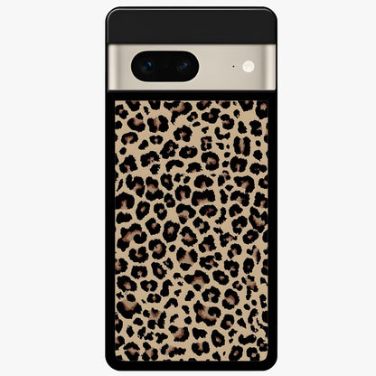 Savage Chic Pattern Glass Case showing flat back view with stylish patterned artwork and glossy glass finish.