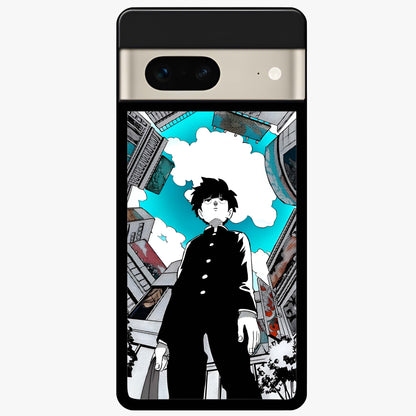 Silent Psychic Awakening Glass Case showing flat back view with mystical psychic themed artwork and glossy glass finish.
