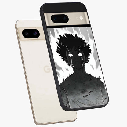 Awakened Inner Rage Glass Case displayed in angled mockup highlighting powerful graphic design and bold artistic theme.