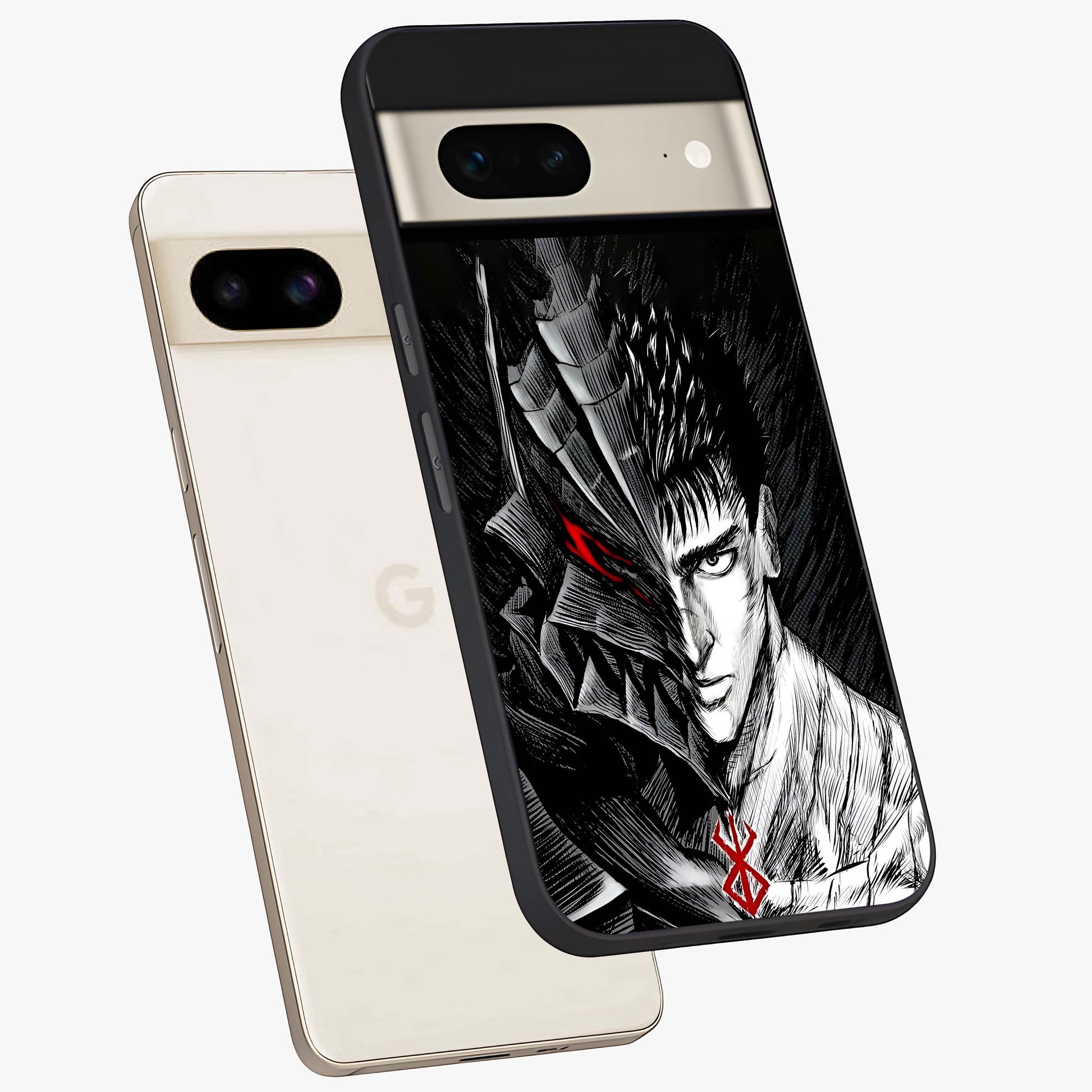 Berserker Blood Oath Glass Case displayed in angled mockup highlighting dark fantasy graphic design and powerful theme.