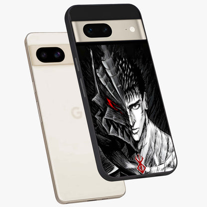 Berserker Blood Oath Glass Case displayed in angled mockup highlighting dark fantasy graphic design and powerful theme.