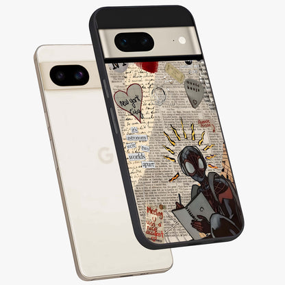 City Dream Sketch Glass Case displayed in angled mockup highlighting minimal city illustration with aesthetic sketch style.