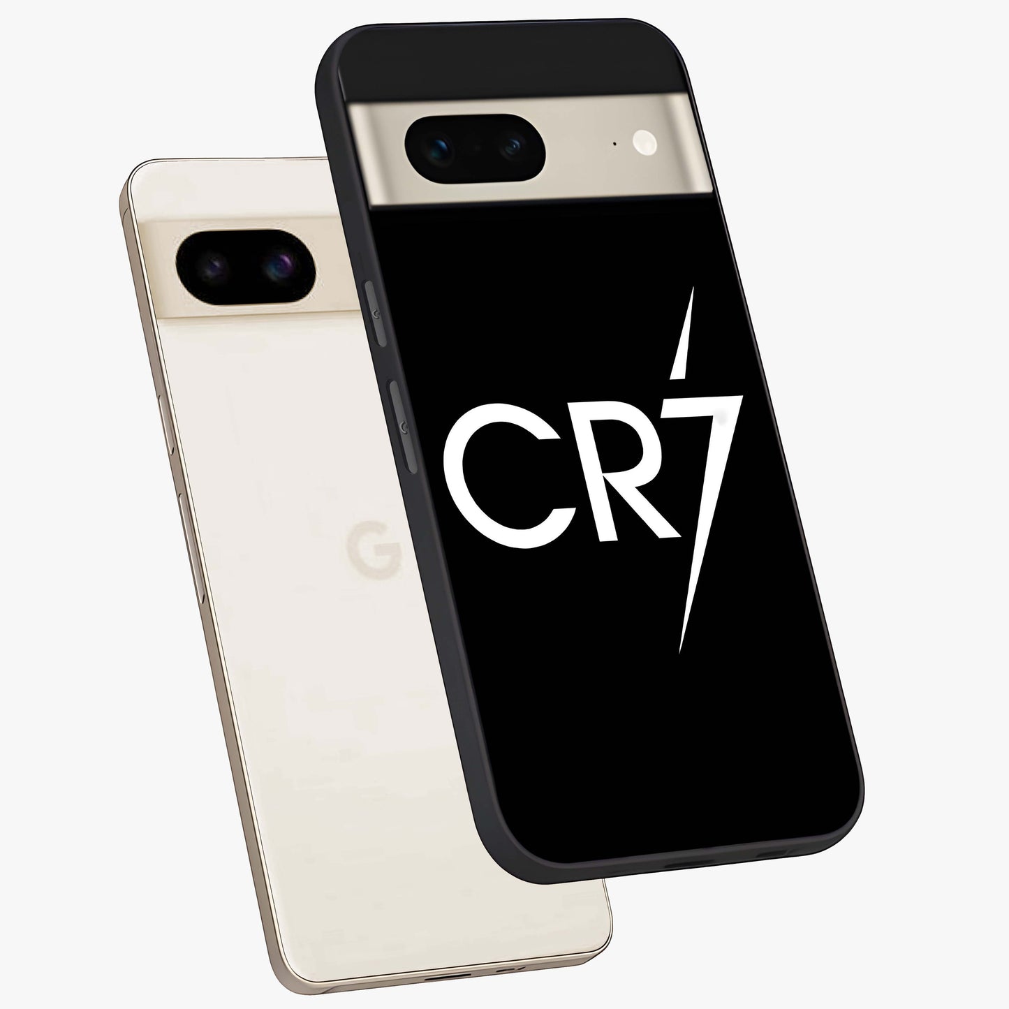 Cr7 Elite Strike Glass Case displayed in angled mockup highlighting powerful sports graphic with bold athletic theme.