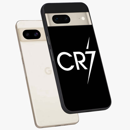 Cr7 Elite Strike Glass Case displayed in angled mockup highlighting powerful sports graphic with bold athletic theme.