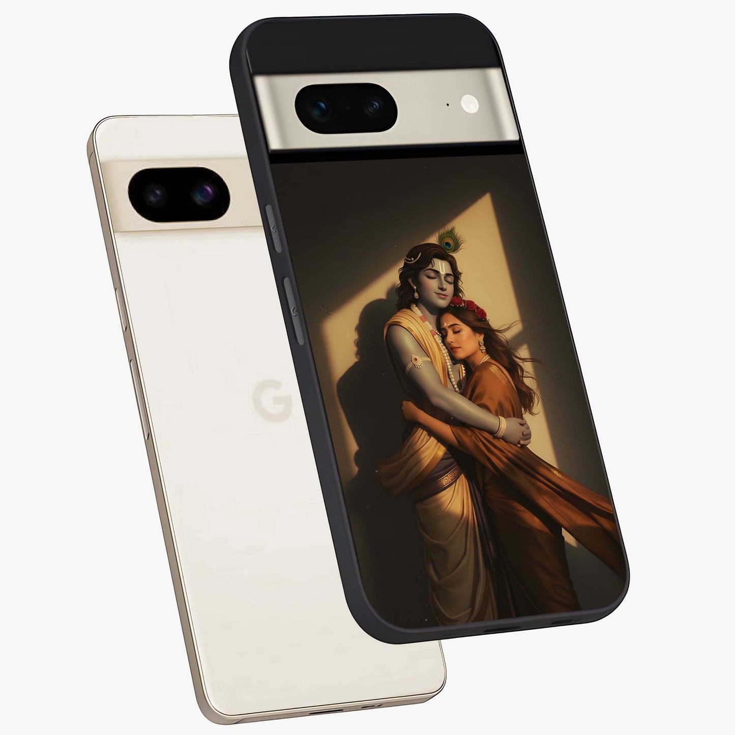 Divine Eternal Love Glass Case displayed in angled mockup highlighting elegant divine inspired design with peaceful aesthetic.