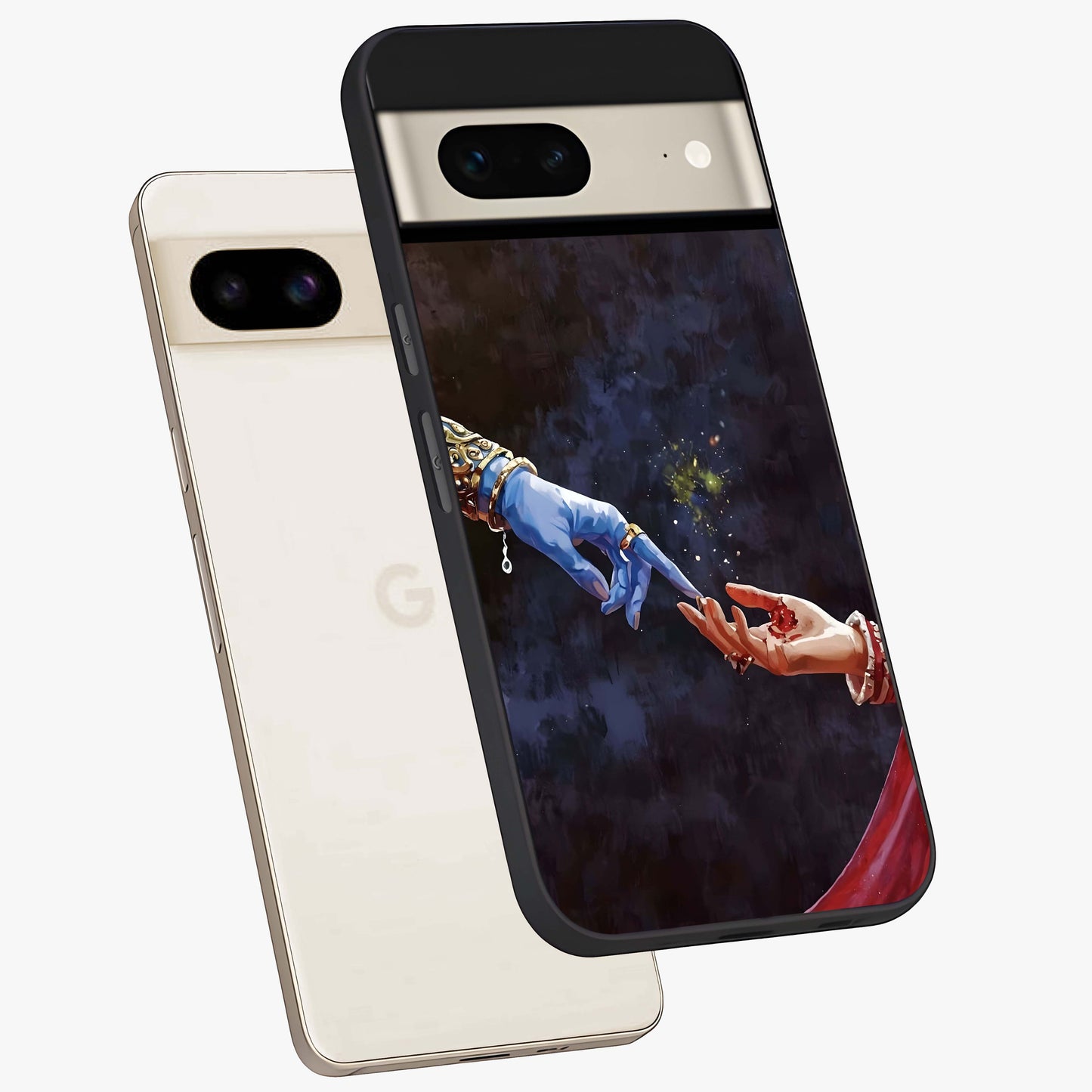 Divine Touch Eternal Glass Case displayed in angled mockup highlighting elegant divine inspired design with calm aesthetic style.
