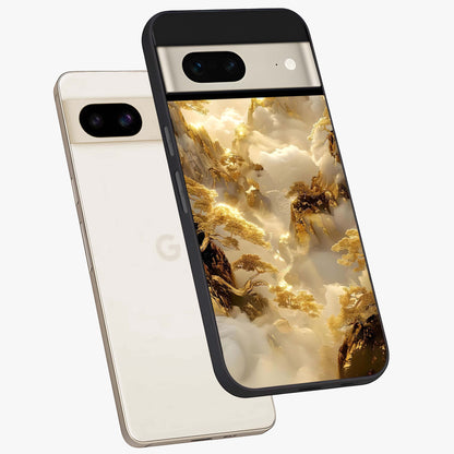 Gates Of Illumination Glass Case displayed in angled mockup highlighting radiant portal inspired design with fantasy aesthetic.